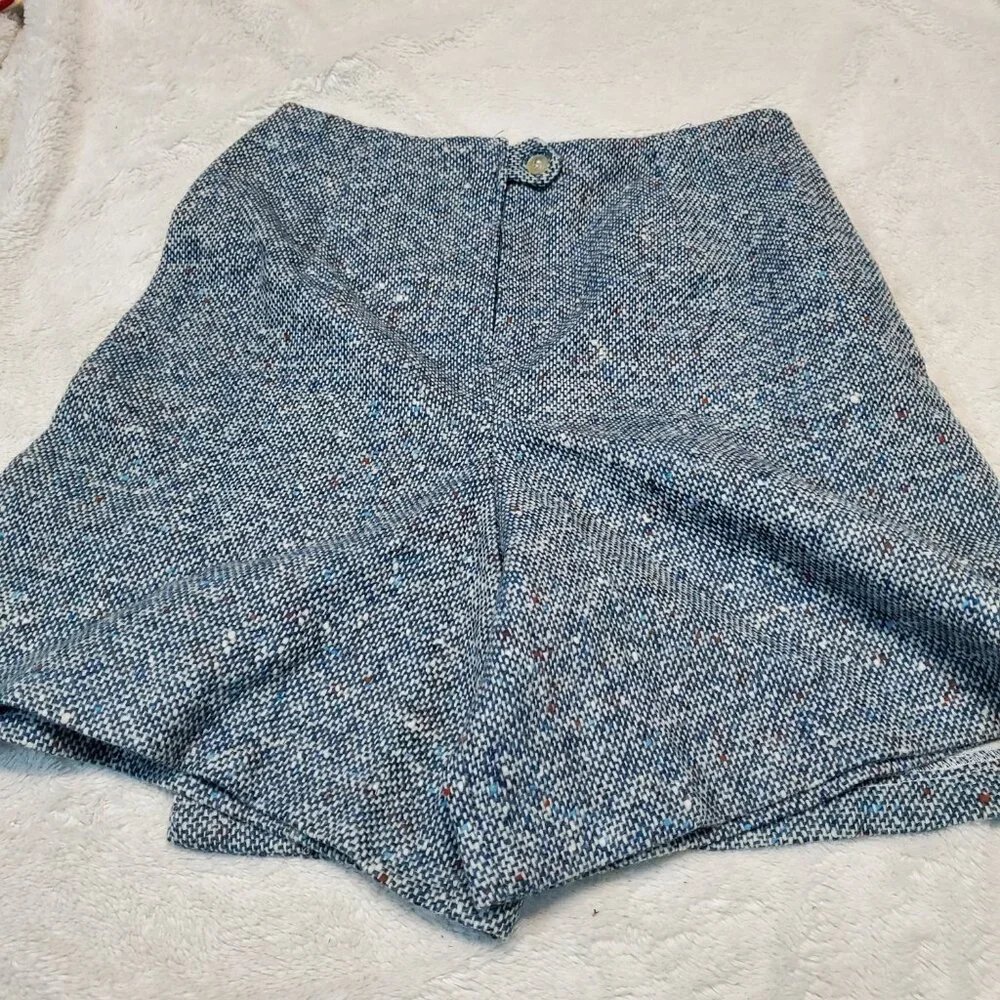 Vintage Ship n' Shore Blue White Tweed Skort Girl Tween 16 XL Retro Femininej‎